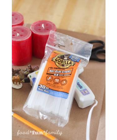 Gorilla Hot Glue Sticks  Mini Size  8" Long x .27" Diameter  25 Count  Clear  (Pack of 3) - Buy Online on GoSupps.com
