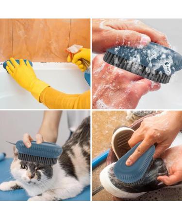 Hand Washing Brush Set 4 Nail & Cleaning Brushes with Hanging Rope in White Blue Gray & Pink | Ideal for Fingernail & Bathroom Sink Cleaning | International Shipping Available - Buy Online on GoSupps.com