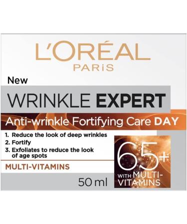 L'Oreal Paris Anti-Aging Face Cream 65+ Day & Night Skincare Wrinkle Expert With Multi-Vitamins to Reduce the Look of Deep Wrinkles 50mL 65+ Day Cream - 50mL - Buy Online on GoSupps.com