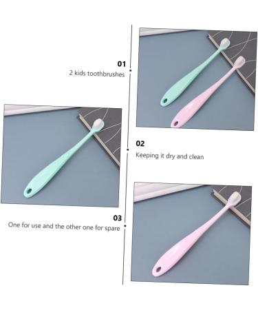 TOVINANNA 2-Piece Baby Toothbrush Set | Ideal Infant Baby Shower Gift | Gentle Tooth Cleaning Brushes - Buy Online on GoSupps.com