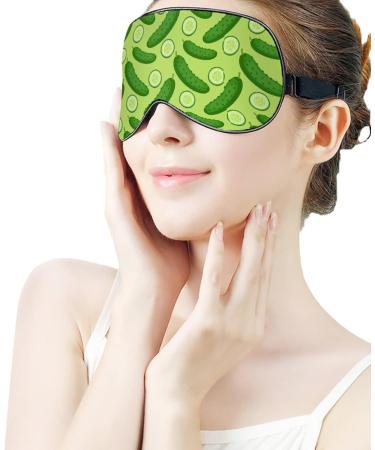 Dill Pickles Sleeping Blindfold Mask | Cute Eye Shade & Funny Night Cover with Adjustable Strap for Men & Women - Shop Internationally - Buy Online on GoSupps.com