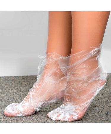 200 Pcs Disposable Moisturizing Foot Covers - Women's Pedicure Foot Spa Socks for Paraffin Wax Treatment - Feet Care Plastic Socks 11.8x6.7x1.1 Inch - Buy Online on GoSupps.com