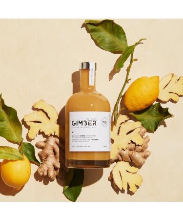 GIMBER Organic Ginger Concentrate 500 ml | Alcohol-Free Organic Drink Made from Ginger Lemon and Herbs | Premium Ginger Essence - Buy Online on GoSupps.com