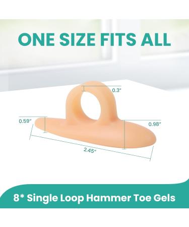 Welnove Hammer Toe Corrector & Straightener - 8 Pcs Toe Support Pads for Realigning Bent Curled & Hammer Toes - Optimal Comfort & Alignment - Buy Online on GoSupps.com
