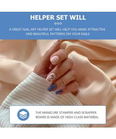 Lurrose Nail Art Tools - 2 Sets Clear Silicone Stampers & Double End Stamping Kit for Perfect Manicure - International Shipping Available - Buy Online on GoSupps.com