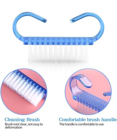 4 Pcs Colorful Handle Nail Brushes Set for Cleaning Nails - Small Nail Scrubbing Brush - Fingernail Brushes - Plastic (Blue Green Pink Purple) - Buy Online on GoSupps.com