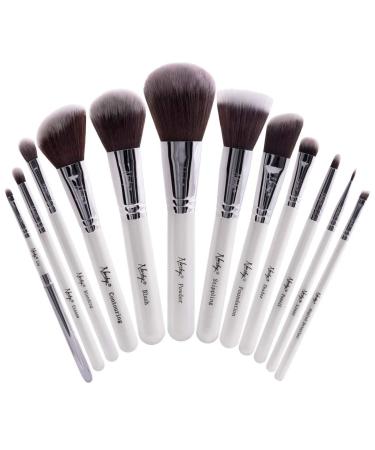 Nanshy Masterful Collection Makeup Brush Set Onyx Black or Pearlescent White