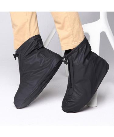 FixWhat Waterproof Motorcycle Bike Shoes Covers - Reusable Anti-Slip Rain Snow Overshoes - Zipped Gear for Men and Women - Black - Size L (11.2inch) - Buy Online on GoSupps.com