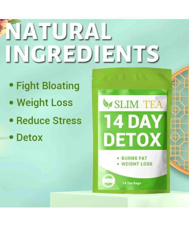14 Days of Detox Tea for Weight Loss | Slim Tea & Fat Burner - Cleanse & Reduce Fat Fast - Buy Online on GoSupps.com