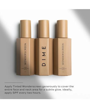 DIME Beauty Tinted Glow Wonderscreen SPF 30 Mineral Sunscreen for Face with 19% Zinc Oxide Tinted Moisturizer with SPF 50 g (Medium) - Buy Online on GoSupps.com