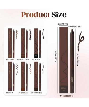 Eyeliner waterproof 24h eyeliner prune double embout longue tenue lisse hautement pigment facile appliquer id al pour un usage quotidien Brown - Buy Online on GoSupps.com
