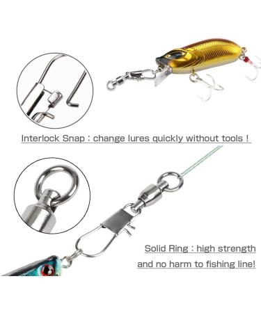 AMYSPORTS Stainless Steel Fishing Swivel Snap Ball Bearing Snap Swivels - 25 pcs Size 6 (98.5lb) High Strength Saltwater Snap Swivels - Buy Online on GoSupps.com