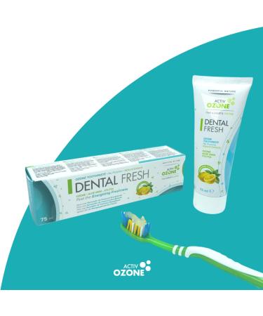 ActivOzone Ozone Dental Fresh toothpaste with olive and sunflower oil aloe vera and mint oil without fluoride 75 ml