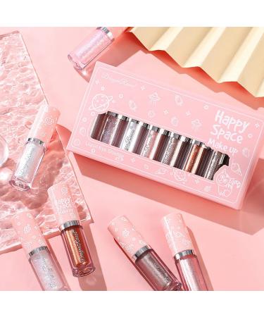 AMY'S DIARY 8-Color Liquid Shimmer Eyeshadow Kit - High Pigment Glitter Gel for Long-Lasting Dimensional Beauty - A01 - Buy Online on GoSupps.com
