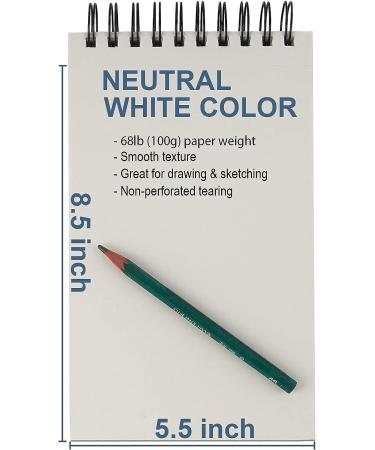 5.5 x 8.5 Sketchbook Set - Top Spiral Bound 100-Sheets (2 Packs, 68lb/100gsm), Acid-Free Art Paper for Drawing, Painting, Writing - Ideal for Beginners and Artists - Buy Online on GoSupps.com
