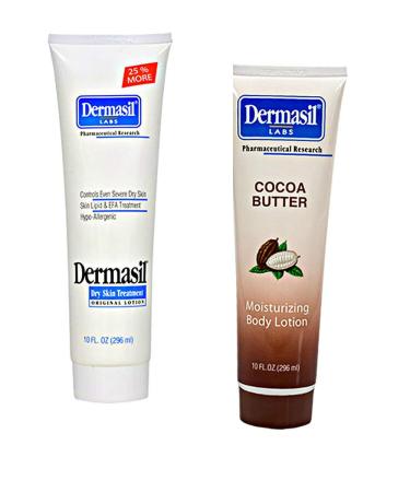 Body Lotion Skin Care Moisturizer Creamy Cocoa Butter (10 oz) Dry Skin Moisturizing (10 oz) 2 Item Bundle