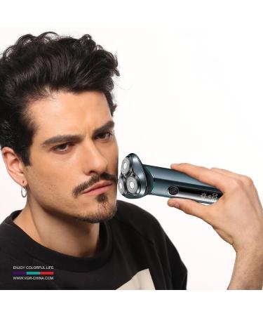 GeRRiT Electric Razor for Men | Waterproof 3D Rotary Shaver & Beard Trimmer | USB Rechargeable - Buy Online on GoSupps.com