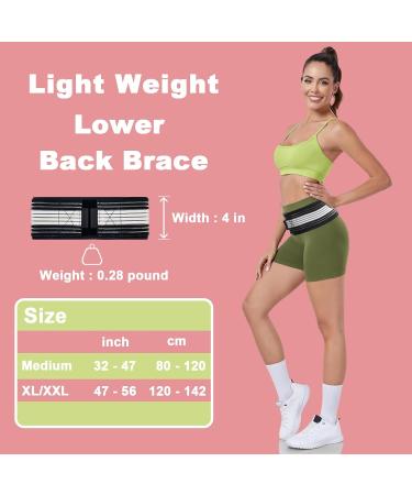 Back Brace for Lower Back Pain - Lightweight Adjustable Support Belt for Sciatica Lumbar Hip & Pelvic Relief for Men & Women - Buy Online on GoSupps.com