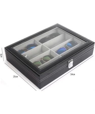 XXXXW Eyeglass Holder Stand - 8 Slot Faux Leather Sunglasses Organizer & Display Case - Perfect Decorative Gift - Buy Online on GoSupps.com