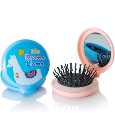 Gifton - Cute Llama Travel Pocket Compact Mirror Brush - Novelty Model 2023 - Birthday Present Gift for Women Girl Her Lady Mum Teens Christmas Stocking Filler (1 Supplied) - Buy Online on GoSupps.com