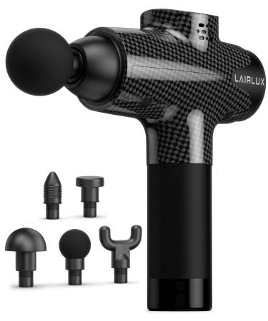 LAIRLUX Massage Gun - Deep Tissue Massager Gun for Muscle Fatigue Relief - Percussion Massage Gun - Model EM-03Pro Carbon