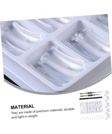 Housoutil 1 Set Nail Extension Manicure Gel Nail Molds Diy Nail Tips Quick Building Nail Tool Nail Builder False Nail Molds Nail Art Tools Nail Set French Plastic White - Buy Online on GoSupps.com