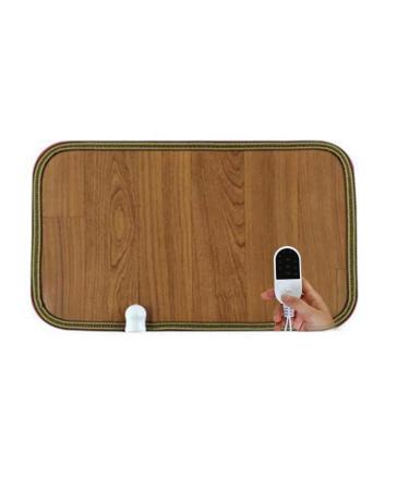 Urpizy foot warmer foot heating mat waterproof heat treatments Heated mat electric warm heating pillow heating pad warm footplate fast heating technology dark wood grain for at home office foot switch dark wood grain