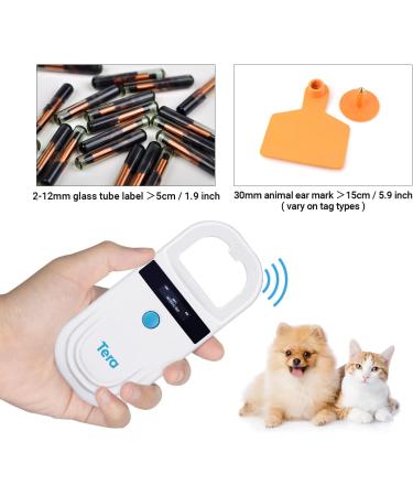 TERA PET Microchip Reader Scanner - RFID Portable Animal Chip ID Scanner for Dogs Cats Pigs | OLED Display Rechargeable Pet Tag Scanner - ISO 11784/11785 FDX-B Emid Blue Taste - Buy Online on GoSupps.com