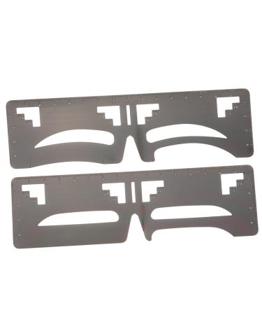 NOLITOY 2pcs Supplies Girls Stencil Makeup Guide Stainless Shaping Brow Eyebrow Steel Tool Stencils Women 20x4.8cm As Shown
