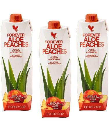 Forever Living Triple pack 3 x 1 Litre Aloe Vera Gel Blueberry Apple and Peach Pulp Flavour 100% Natural Pure Drinking Juice Tripack aloe vera peach - Buy Online on GoSupps.com