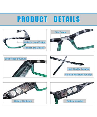 Bright LED Reading Glasses +150 | Lighted Magnifier for Nighttime Use | International Shipping - Buy Online on GoSupps.com