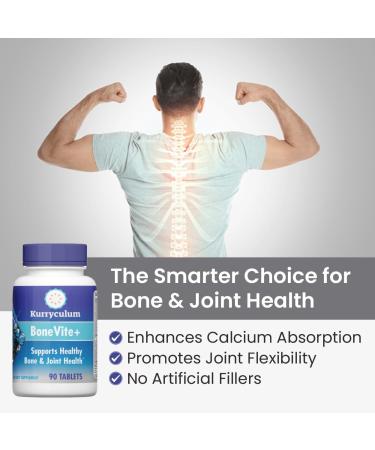 Kurryculum BoneVite+ Bone and Joint Health Supplement 90 Tablets - Buy Online on GoSupps.com