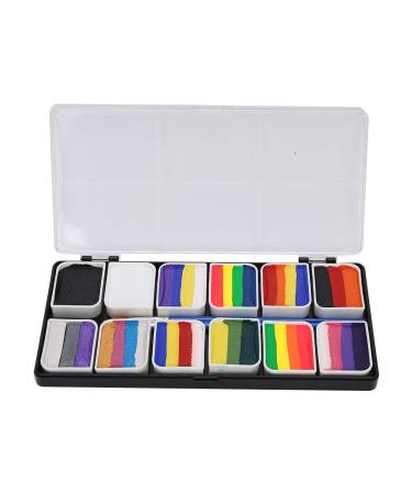 12 Colors Face Body Paint Water Based Halloween Party Game Fan Body Art Makeup Pigment