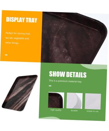 Alipis 1pc Kitchen Trays Fast Plates Plate Storage Dessert Vanity Pattern Restaurant Organizer Home Marble 30X21.5X1.8CM White - Buy Online on GoSupps.com