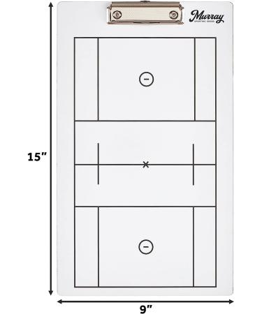Murray Sporting Goods Dry Erase Lacrosse Coaches Clipboard - Double-Sided Design - Buy Online on GoSupps.com