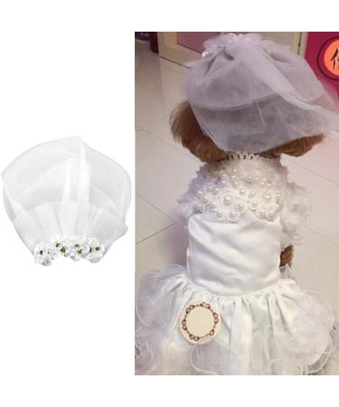 Psopp Dog Veil & Flower Headdress for Pets | Wedding Hair Accessories for Small Dogs & Cats - Buy Online on GoSupps.com