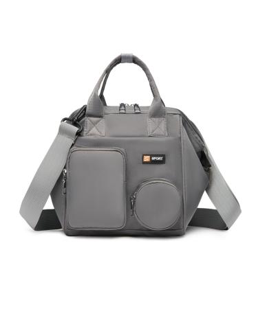Balakaka baby diaper bag stroller with pacifier bag 7l large diaper backpack Mommy Bag shoulder bag travel pocket travel diaper pocket handlebags for on the way bibs gray