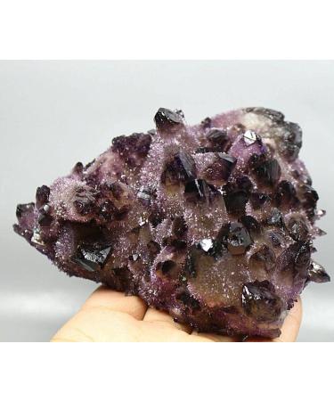 for Novelty Natural Quartz Crystal Purple Ghost Cluster VUG Specimen Crystal Cluster (Size : 300-400g) - Buy Online on GoSupps.com