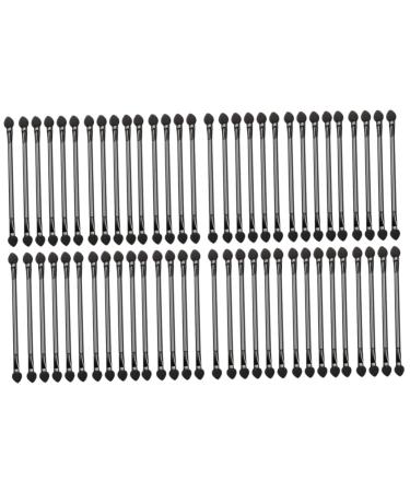 Beavorty Eye Shadow Applicator 60 pcs Shadow Oval Practical Side Disposable Women Professional Head Black Cosmetic Cosmetic 12x1cmx2pcs Blackx2pcs