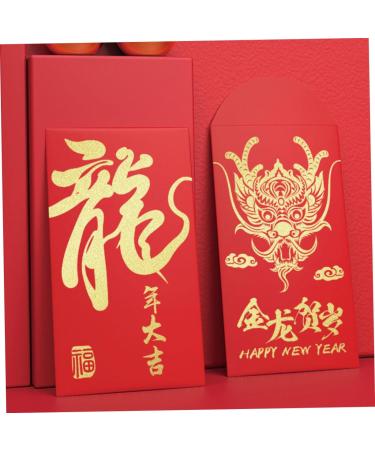 ABOOFAN 6pcs 2024 Year Red Packet Lai Si Pockets Gift Money Envelopes Traditional Chiese Hongbao Money Pockets for Cash Gift New Year Money Pouches Spigot Paper Bronzing Red Envelope Bag - Buy Online on GoSupps.com