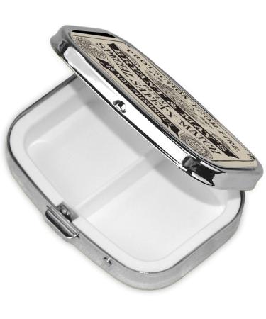 Travel-Friendly Metal Pill Organizer - Compact 2 Compartment Pill Box for Vitamins & Medicine | Cute Portable Design for Daily Use - Buy Online on GoSupps.com