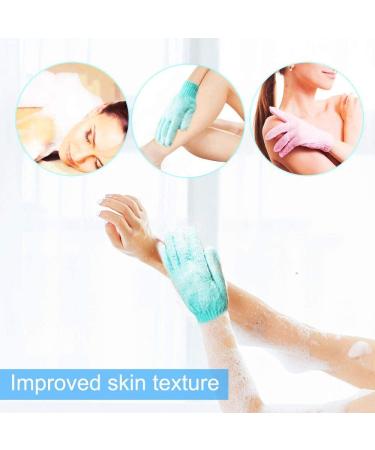 24 Pcs Exfoliating Shower Gloves - Double-Sided Bath Scrubber in 12 Colors for Deep Skin Cleanse & Spa Massage - Buy Online on GoSupps.com