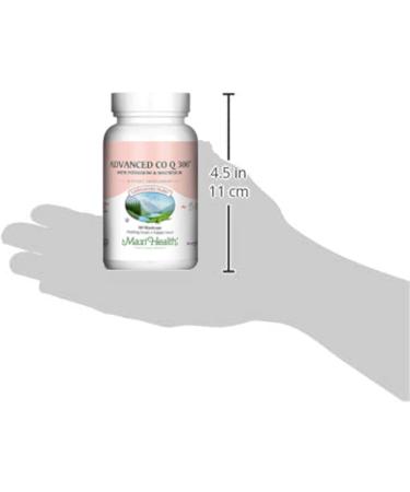 Maxi Health Advanced CoQ10 300mg High Potency Coenzyme Q10 for Cardiovascular Mind Mood and Energy Support Includes Magnesium and Potassium Vegetarian Kosher 60 CoQ10 Supplements - Buy Online on GoSupps.com