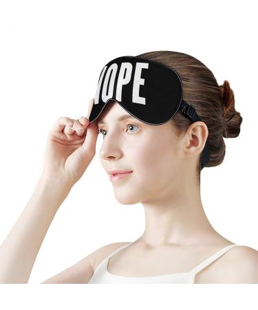 Buy Nope Logo Soft Eye Mask - Adjustable Light Blocking Sleep Mask for Men & Women | Perfect for Travel & Naps - International Shipping Available - Buy Online on GoSupps.com