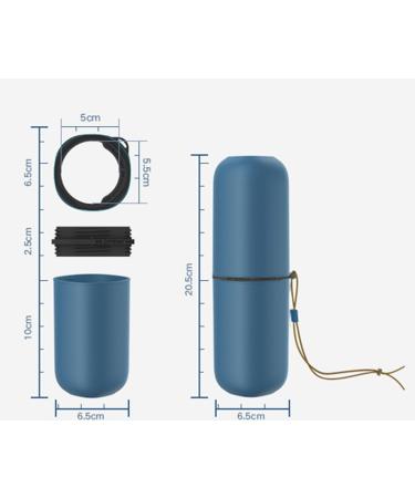 Daren & Kiwi Travel Toothbrush Cup Set - Portable Toothbrush & Toothpaste Holder for Home Bathroom Hiking & Camping (Blue) - Buy Online on GoSupps.com