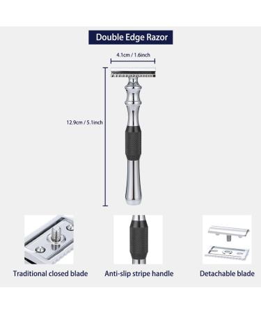 Buy Nobrands Classic Double-Edged Razor | Men's Safety Razors | Black Shaver & Base - International Shipping - Buy Online on GoSupps.com