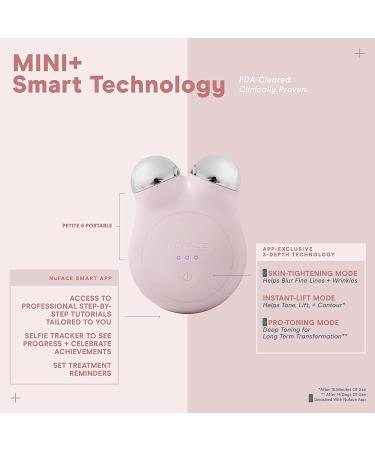 NuFACE MINI+ Microcurrent Facial Device Starter Kit with Hydrating Aqua Gel Activator in Sandy Rose - Buy Online on GoSupps.com