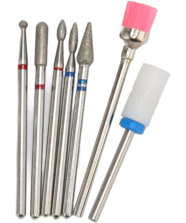 Nail Drill Bits Gel Removal Electric Cuticle Remover Bit Left Right Handed Tungsten Ceramic for Acrylic Nails - Buy Online on GoSupps.com