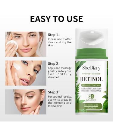 Retinol Cream Moisturizer for Face Anti Wrinkles Cream Even Skin Tone Day and Night Care Cream - Buy Online on GoSupps.com