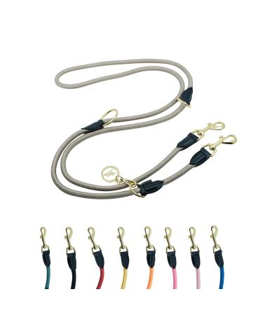 Hundeleine 3M Velvetier adjustable for large and medium -sized dogs |Paracord F hrleine |Nylon double linen with 2 carabiners (Desert (beige) 3 m x 1.1cm) 3 m x 1.1cm desert (beige)